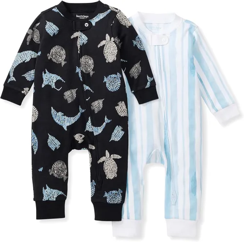 Vista 127 de Burt's Bees Baby - Pijama de una pieza para bebé, mameluco para dormir y jugar, algodón 100% orgánico, cremallera frontal