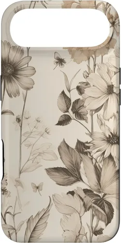 Vista 27 de Aesthetic Minimalist Wildflowers Women Floral Neutral Cream Case for iPhone 17