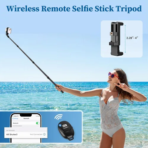 Vista 3 de Nineigh Trípode para Teléfono, Trípode de Palo Selfie de 70", Soporte de Trípode para Teléfono Celular con Control Remoto y Soporte para Teléfono