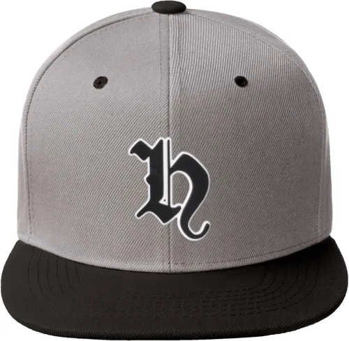 Vista 1077 de Daxton Gorra clásica con visera de billete plano con letras del alfabeto inglés antiguo de la A a la Z