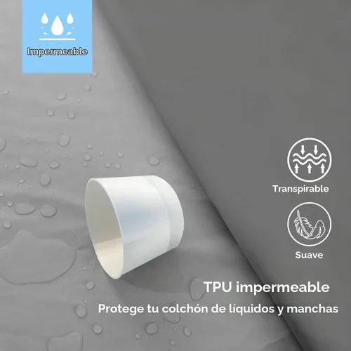 Vista 5 de Softhour - Protector de colchón individual impermeable, bolsillo profundo de 16 pulgadas