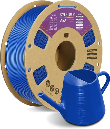 Vista 15 de Filamento OVERTURE ASA de 0.069 in, resistente a los rayos UV y a la intemperie, 2.2 lbs negro