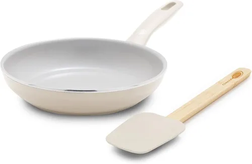 Vista 14 de GreenPan Dover - Sartén antiadherente de cerámica saludable de 10 pulgadas, sin PFAS, apta para lavavajillas, mango de agarre cómodo, gris
