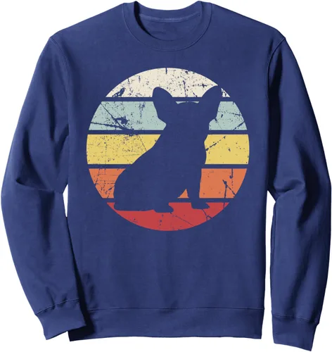 Vista 5 de Sudadera para perro de bulldog francés vintage retro y envejecida, Negro, S