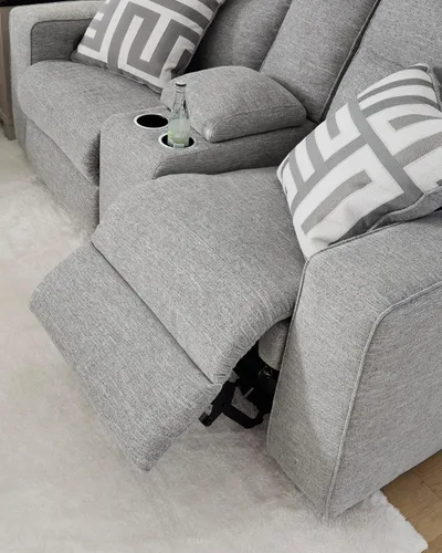 Vista 13 de Signature Design by Ashley Sofá reclinable eléctrico, gris peltre, Biscoe