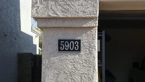 Vista 6 de Placa de dirección hecha a mano, número de letrero personalizado para casa