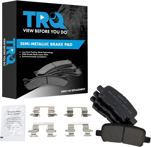Vista 86 de TRQ Pastillas de freno delanteras semi metálicas compatibles con Ford Expedition 2018-2021 F-150 2018-2020 Lincoln Navigator 2018-2022