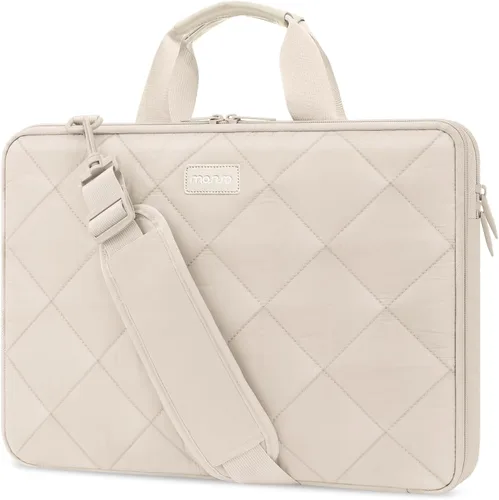 Vista 10 de MOSISO 360 Protective Laptop Shoulder Bag, Double Layer Fluffy Padded Laptop Bag with Anti-theft Zipper