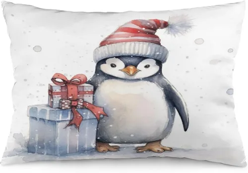 Vista 19 de Fundas de almohada de primavera con bonitos muñecos de nieve, fundas de almohada rústicas para vacaciones, funda de almohada tamaño Queen