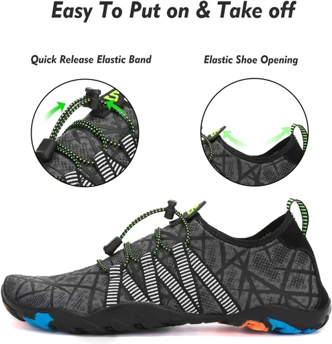 Vista 3 de SAGUARO Zapatos deportivos acuáticos unisex de secado rápido para playa, piscina, mar
