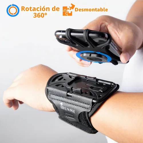 Vista 2 de Pulsera deportiva extraíble giratoria de 360 grados para teléfono móvil