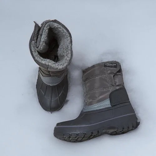 Vista 6 de London Fog Jett Botas de nieve para niños, botas de nieve de invierno aisladas para niños y niñas, tallas de 11 a 5