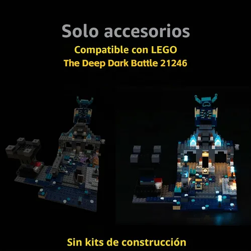 Vista 4 de BrickBling Kit de luces compatible con Lego The Deep Dark Battle Playset, iluminación creativa compatible con Lego 21246, gran regalo para niños