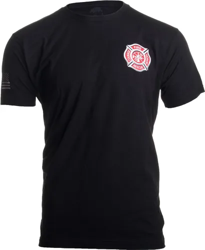 Vista 5 de Fire & Rescue Maltese Cross Firefighter Fire Honor & Courage - Camiseta para hombre y mujer
