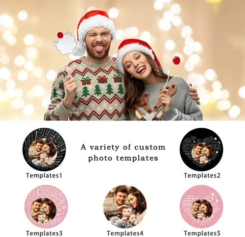 Vista 5 de YATEDIY Pulseras personalizadas con imágenes, pulseras de proyección personalizadas con fotos, regalo de joyería de cuerda personalizada para él, su