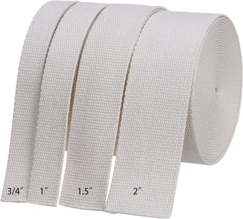 Vista 3 de COTOWIN Correa de algodón pesado de 1 pulgada de ancho, 6 yardas (natural, 1 pulgada)