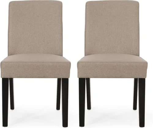 Vista 12 de Christopher Knight Home Boling - Silla de comedor tapizada contemporánea (juego de 2), gris claro + marrón oscuro