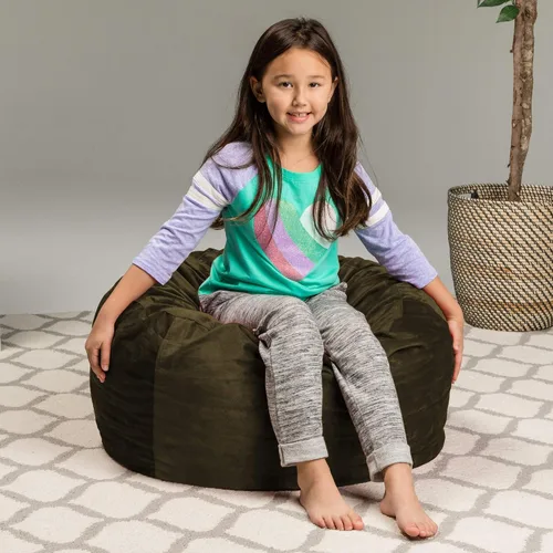 Vista 4 de Saco de sofá – Puff de felpa ultra suave para niños, con espuma viscoelástica y funda de micro-gamuza, mueble rellenos de espuma y accesorios