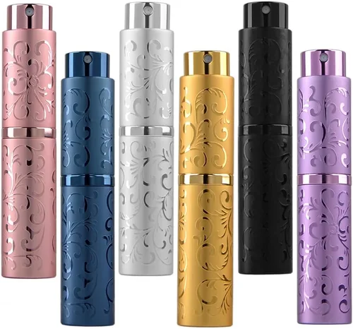 Vista 5 de Botella de perfume de viaje de 0.3 fl oz, atomizador de perfume recargable, botella de perfume recargable, miniperfume de viaje, recargable, 3 unids