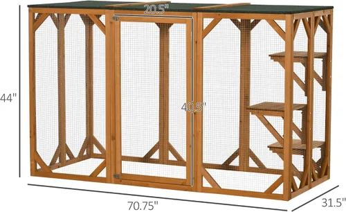 Vista 3 de Multi-Layer Large Cat House with Water-Resistant Roof for Indoor/Outdoor Use