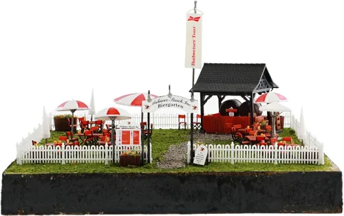Vista 2 de Lionel Anheuser-Busch Biergarten HO Gauge Kit de construcción de tren