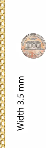 Vista 8 de LIFETIME JEWELRY Collar de cadena de eslabones de borde cortado de diamante chapado en oro real de 24 quilates Dorado