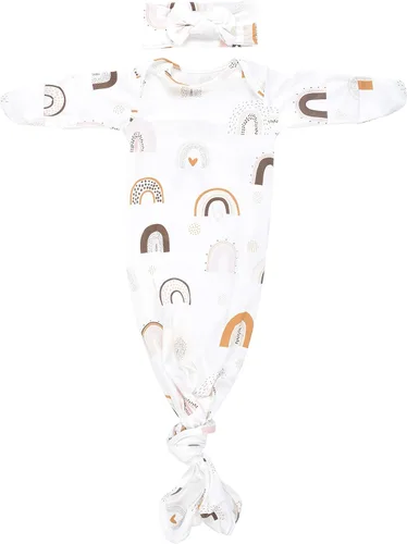 Vista 236 de Three Little Tots Vestido de corbata anudada para bebé recién nacido - Bebé