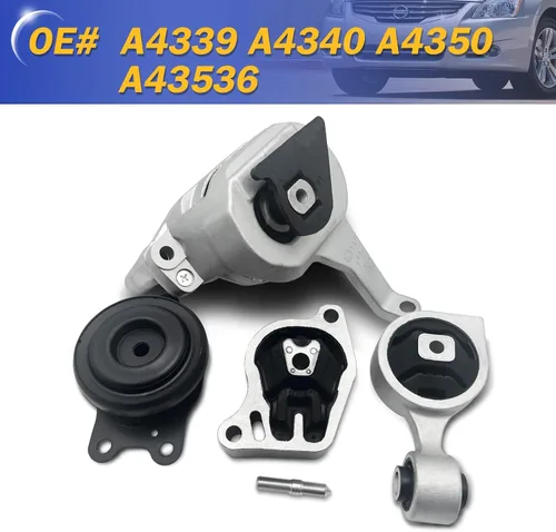Vista 6 de Kit de soporte de motor de transmisión para motor de motor para 2007 2008 2009 2010 2011 2012 2013 2014 2015 2016 Nissan Altima 2.5L A4339 A4340
