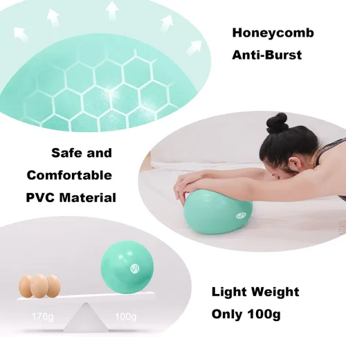 Vista 3 de Pelota de ejercicio para entrenamientos, antiestallido y resistente al deslizamiento, pelota de yoga para gimnasio, fitness y terapia física