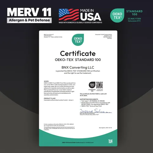 Vista 6 de BNX TruFilter - Filtro de aire MERV 11 de 10 x 10 x 1 pulgadas (paquete de 4) – Fabricado en Estados Unidos – Defensa contra Alérgenos Filtros