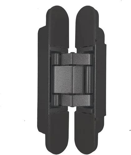 Vista 4 de Bisagras invisibles Bisagra de puerta oculta resistente Bisagra oculta 3-D ajustable - Negro -1 par