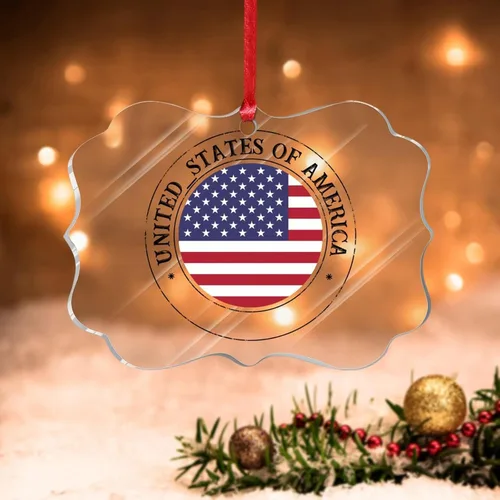 Vista 29 de Bandera de Argelia, adorno para árbol de Navidad, bandera nacional, Argelia, suministros colgantes de Navidad, suministros de fiesta de Navidad