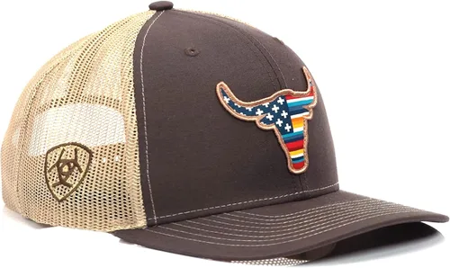 Vista 2 de ARIAT Longhorn - Gorra de béisbol gris para hombre