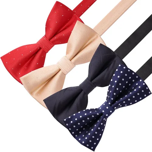 Vista 3 de AUSKY Paquete de 8 elegantes pajaritas ajustables preatadas para hombres y niños (paquete de 1, 4, 5, 6 y 8 para opción)