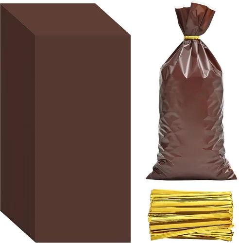 Vista 18 de Lecpeting 100 bolsas de celofán, bolsas de plástico para dulces con lazos giratorios para envoltura de regalo, cumpleaños, boda, baby shower