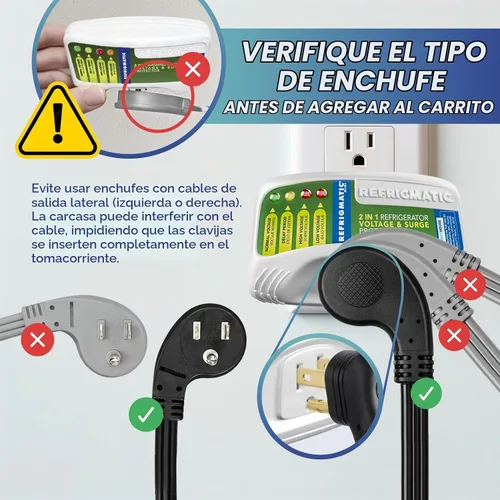 Vista 3 de Combo de dos protectores electrónicos de voltaje y sobretensión: protege tu refrigerador y lavadora contra altos y bajos voltajes, caídas de voltaje