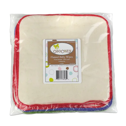 Vista 4 de Toallitas húmedas para bebé ozo confortable - paquete de 15 Natural (marfil)