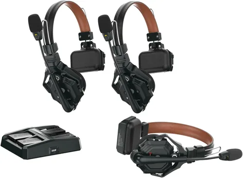 Vista 9 de Auriculares inalámbricos estéreo master Hollyland Solidcom C1 Pro ENC dúplex completo de 335m comunicación de equipo con silenciamiento PTT