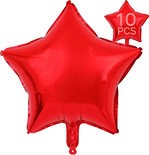 Vista 39 de Globos de estrella beige de 18 pulgadas, 10 globos de Mylar de forma estrella beige con revestimiento metálico de helio para decoraciones de fiesta