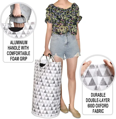 Vista 11 de [Usado] Dalykate Cesta de Ropa Extragrande 115L Cesta de Ropa Plegable de Tela Oxford Cesto de Ropa Plegable Bolsa de Ropa Plegable con Asas