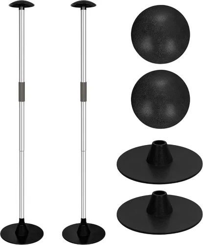 Vista 8 de NEXCOVER Cubierta de barco y soporte ajustable Se extiende de 12 a 54 pulgadas Poste de 6 etapas Sistema reforzado de ABS Negro Negro