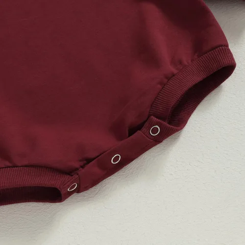 Vista 7 de Sudadera para bebé niño y niña, color liso, cuello redondo, suéter de manga larga de gran tamaño, con bolsillo