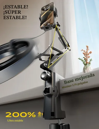Vista 5 de LISEN - Soporte para teléfono celular para escritorio de cama, soporte
