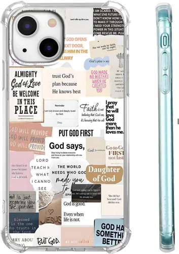 Vista 63 de Funda para Celular con Versículos de la Biblia, Colocación de Citas Cristianas de Jesús, Diseño Collage, Funda Protectora Suave de TPU de Moda