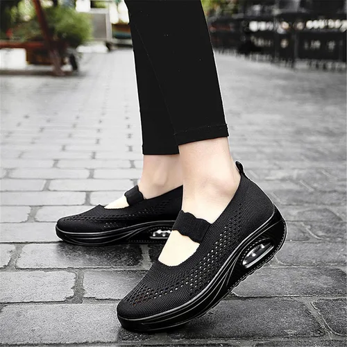 Vista 2 de EnllerviiD - Zapatos Mary Jane con hebilla para mujer, estilo tenis