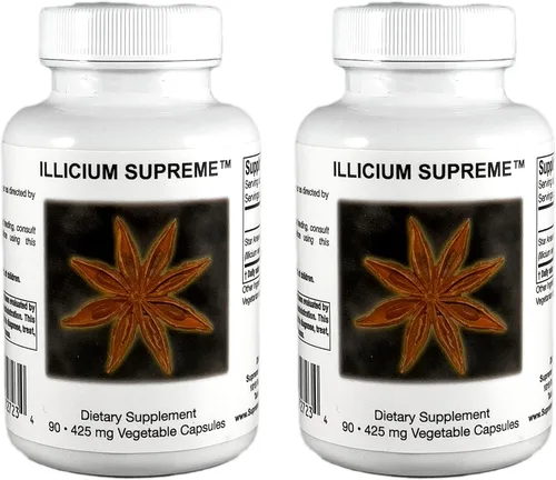 Vista 5 de Supreme Nutrition Illicium, 90 cápsulas vegetarianas de anís estrellado puro