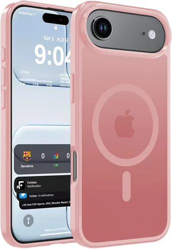 Vista 49 de WRJ Funda magnética mate para iPhone Air de 6.5 pulgadas, [compatible con Magsafe] [protección contra caídas de grado militar], delgada Negro