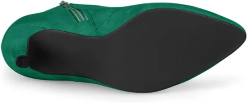 Vista 6 de Allegra K Botines de tacón de aguja con cordones y puntera puntiaguda para mujer