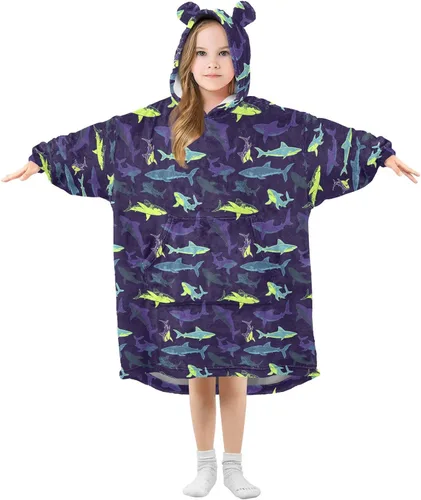 Vista 26 de Mantas para niños, súper suaves, cálidas, acogedoras, de gran tamaño, con bolsillo, regalos de 3 a 14 años para niños y niñas y adolescentes