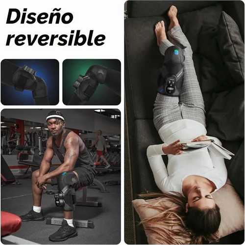 Vista 3 de REATHLETE Masajeador de rodilla Xpress para aliviar el dolor Masajeador de piernas con calor y compresión